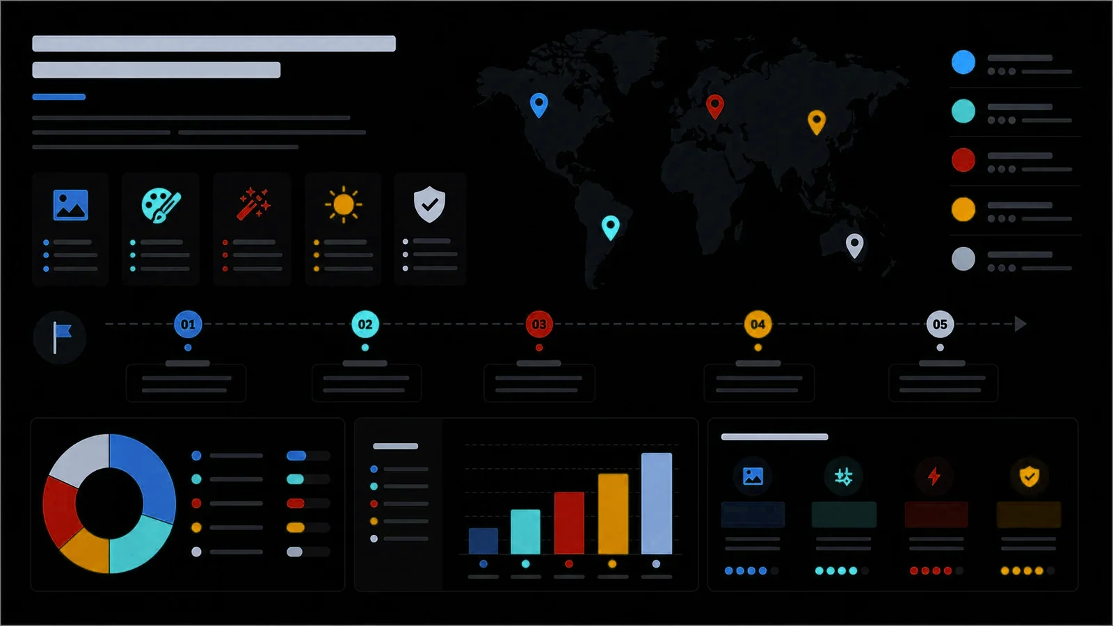 Infographic Dark Theme - After
